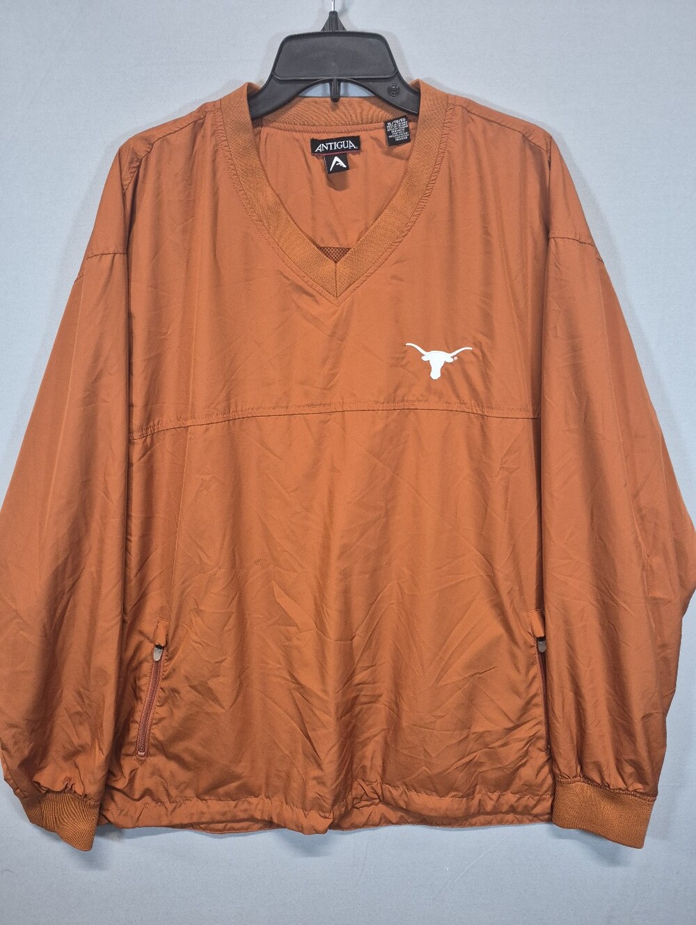Antigua Texas Longhorns Pullover Windbreaker Jacket Men's XL Burnt Orange NCAA